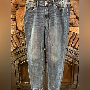 Judy Blue 15/32 Boyfriend Jeans, Bleach splatter